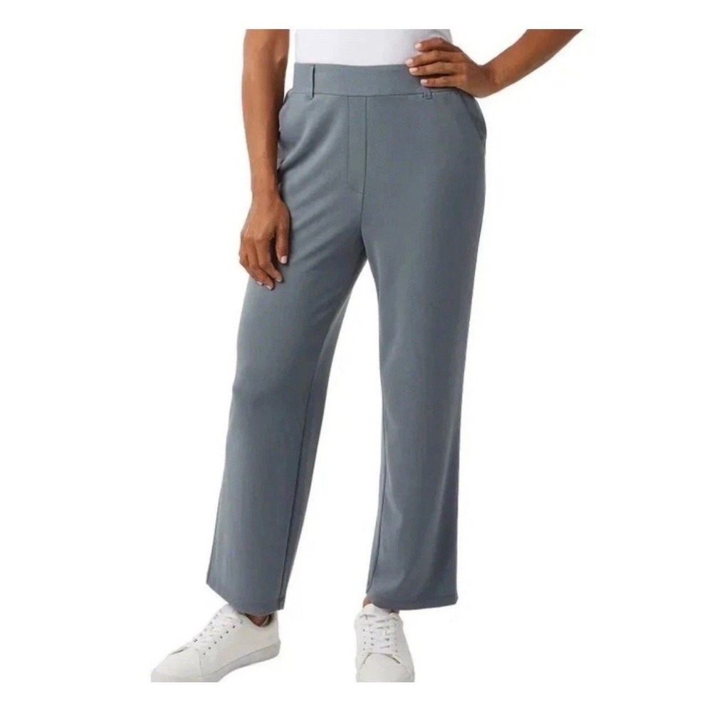 32 Degrees Cool Womens Blue Gray Stretch Woven Pant •L• Commuter Gorpcore Casual